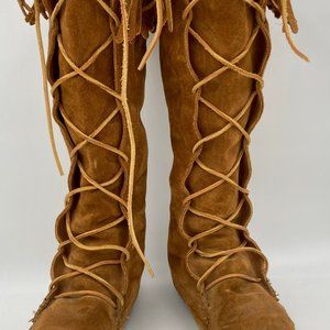 Minnetonka Knee High Leather Moccasin